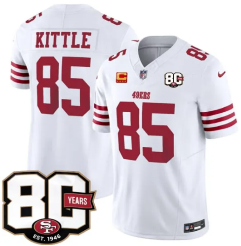 Men 2026 Nike San Francisco 49ers #85 Kittle white Limited NFL Jersey 0822001